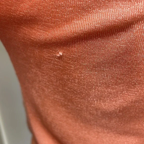 SPORTSGIRL Sz S metallic peach cropped button up short sleeved top - Picture 10 of 12